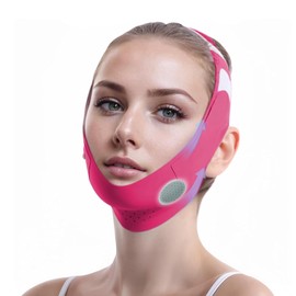 Doppelkinn Maske,Kinnmaske Schlafen, Doppelkinn Entferner,Wiederverwendbare Kinnmaske,V-förmig Doppelkinn Entferner Maske für Doppelkinn und Schlaffe Gesichtshaut