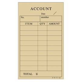 溝端紙工印刷 Accounting Voucher High-Level Craft with C 100 Sheets x 10 Books Brown Width 74 Length of 125 mm with 10 Books