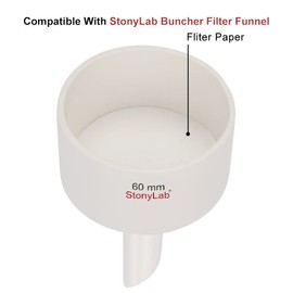 stonylab Qualitative Filter Paper, 100 Packs Slow Flow Rate Cellulose Filter Paper Circles with 10 Micron Particle Retention, 56 mm Diameter