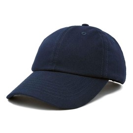 DALIX Baseball Cap Dad Hat Plain Men Women Cotton Adjustable Blank in Navy Blue