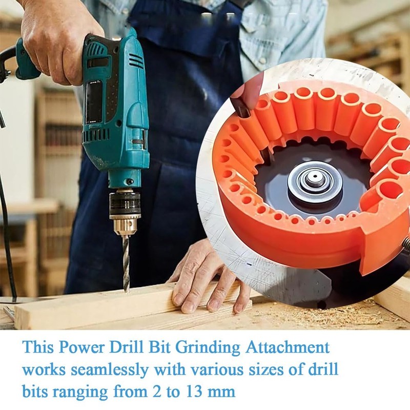 Shengsenfu Black Drill Bit Sharpener, Handheld Drill Bit Sharpener for
