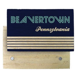 Beavertown Pennsylvania Souvenir Wooden 2" x 3" Fridge Magnet Retro Design Single