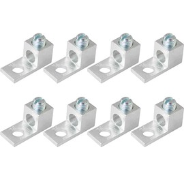 WHYHKJ 8PCS Aluminium Alloy Terminal Block Mechanical Grounding Lugs Aluminium Terminal Lugs Terminal Block Mechanical Lugs 29x13x14mm for Photovoltaic Wind Power Generating Station Laboratory