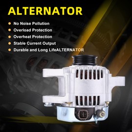 Alternator Replacement for Toyota for Yaris L4 1.5L 2006 2007 2008 2009 1.5L 1497cc Rebuilt 80 Amp Alternator 12V New Electric Alternator Replace 27060-21151 11203 104210-8180 27060-21150