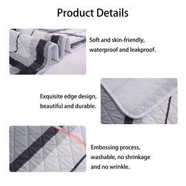 WEWAYKGJ Rabbit Cage Liners, Guinea Pig Bedding Pads Bunny Cage mats Waterproof Reusable Washable Small Animals Cage Liner (2Pcs) (Large Size)