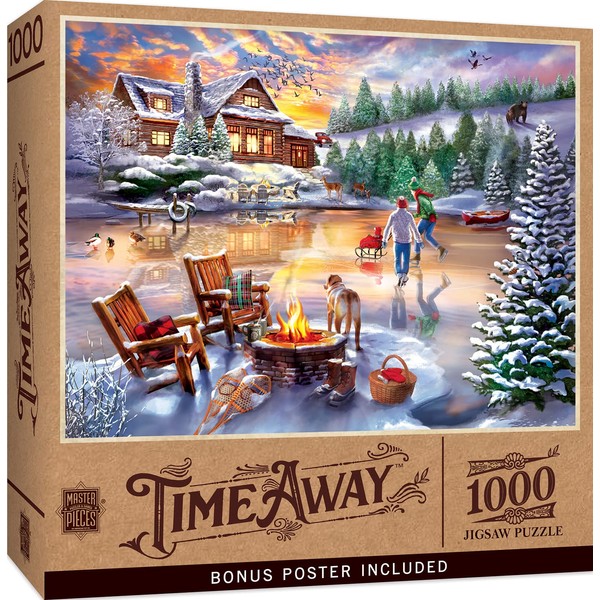 Masterpieces 1000 Piece Jigsaw Puzzle for Adults, Family, Or Kids - an Evening Skate - 19.25"x26.75"