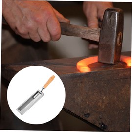 COHEALI Gold Refining Mold with Wooden Handle 11.6 Inch Iron Ingot Casting Mold for DIY Metal Melting Silver Refining Jewelry Making