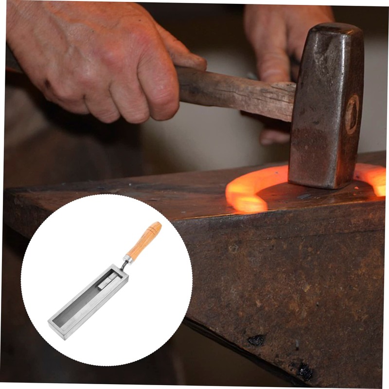 COHEALI Gold Refining Mold with Wooden Handle 11.6 Inch Iron
