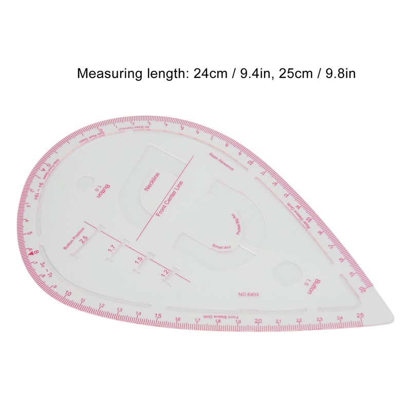 5pcs 6403 Curve Ruler Set Multifunctional Plastic Curve Pattern Ruler