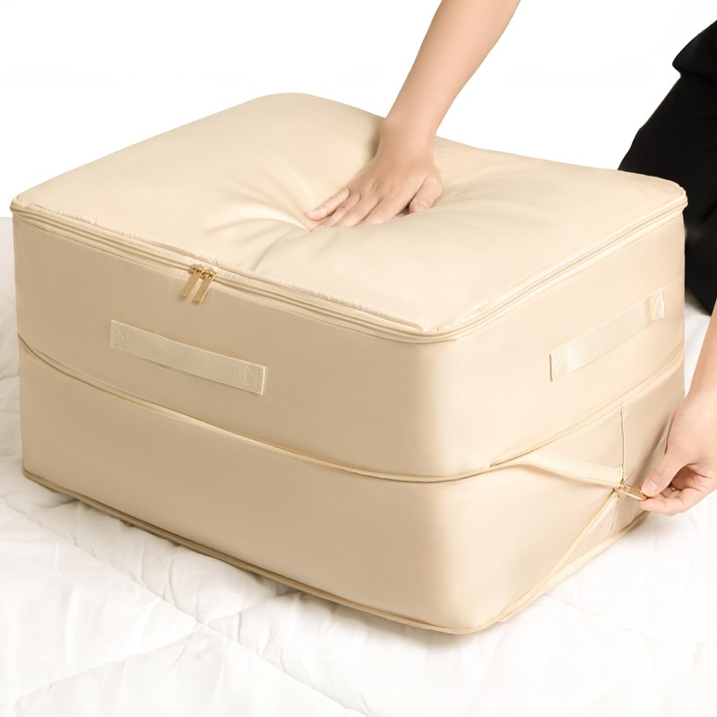 VOKABY Pack of 2 Storage Bags for Duvets, Clothes Storage,