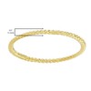 14K Yellow Gold Dainty Stackable Rope Cable Design Thin Slender