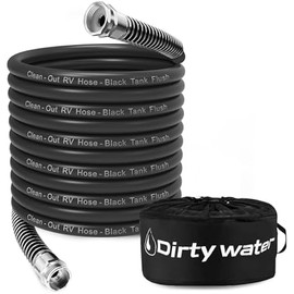 Camper & RV Black Water Hose - No-Kink Design Camper Sewer Hose - RV Accessories With Storage Bag - Perfect For Black Water, Gray Water, And RV Tank Cleaning, 50FT 5/8" Diameter
