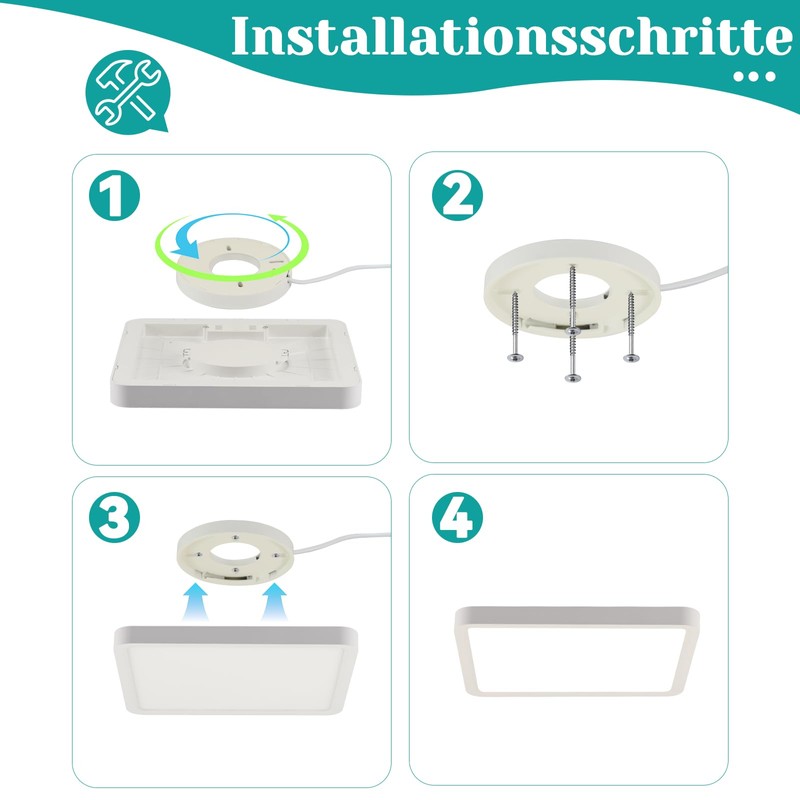 muyuua Ceiling Light Flat Ceiling Light LED - 23 cm