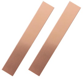 Pure Copper Anode 2 Pcs, 6 X 1 X 0.04 Inch (19 GA) 99.95% High Purity Copper Electrode Strips Pure Copper Shee