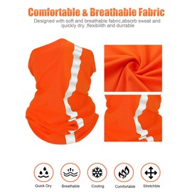 SATINIOR 8 Pieces Reflective Neck Gaiter for Men Cycling Balaclava Face Mask Cover Bandana Capuchas Para el sol Para Hombre