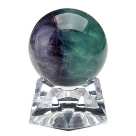 Jovivi Crystal Ball Crystal Gifts for Women,Natural Fluorite Crystal Ornaments Meditation Witchy gifts for women,Crystal Ball with Stand Crystal Sphere Paperweights Home Decor,1.2"(30mm)