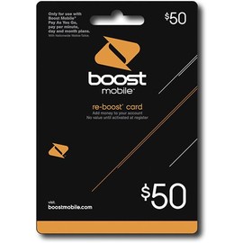 $50 Re-boost Card By Boost Mobile