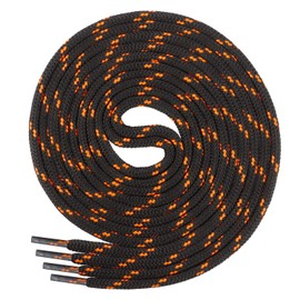 Di Ficchiano high quality shoe laces, round laces for work shoes and trekking, shoes made of 100% polyester, diameter 4.5 mm, 27 colours, length 70 cm – 220 cm 4.5 mm, 27 colours, lengths 70 - 220 cm. - Black - 110 cm