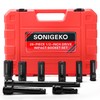 SONIGEKO 29-Piece 1/2" Drive Impact Socket Set - 6 Point