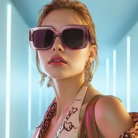 ZENOTTIC Polarized Sunglasses Women Trendy: Classic Sun Glasses Ladies UV400 Protetion - Retro Oversize Shades Square Frame