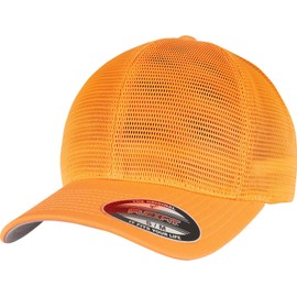 Flexfit Unisex 360-flexfit 360 Omnimesh Baseball Cap, Neon Orange, S-M UK