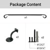 Vezek 4 Ft Wrought Iron handrail Stair Rail Grab Bar