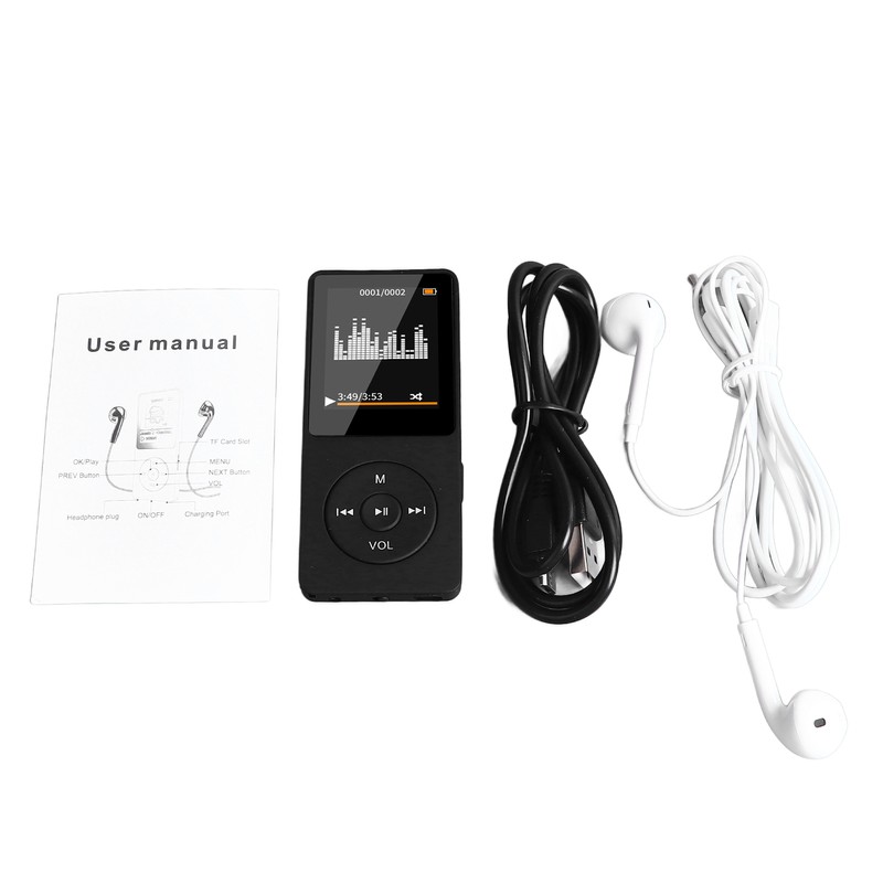 MP4 Player Multifunction Stylish Compact Stereo Sound Bluetooth Music Player