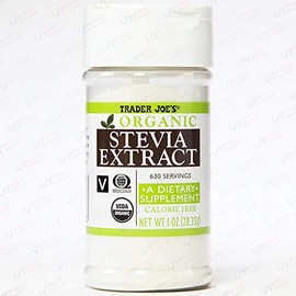 Trader Joe's ORGANIC Stevia Extract CALORIE FREE 1 OZ 630 Servings - PACK OF 4