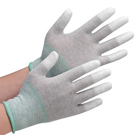Midori Anzen SPU131CN Quality Control Gloves, For Work, Anti-Slip, Anti-Static, Fingertip Coating, Medium, Pack of 10 Pairs