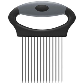 Large Onion Slicer Holder, Stainless Steel Onion Holder for Slicing, Lemon Cutter Vegetable Chopper Tool with 14 Sharp Prongs for Slicing of Tomato, Avocado Slicer Tool for Fruit Prep, Kitchen Gadgets