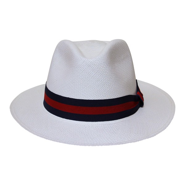 Borges & Scott - Teardrop Fedora Panama Hat - Cream