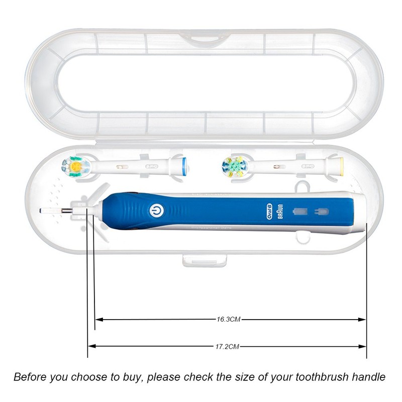 Nincha Portable Replacement Plastic Electric Toothbrush Travel Case for Oral-B