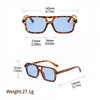 WDZAYXC Stylish Rectangular Sunglasses for Men and Women, UV Protection,