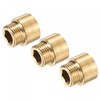 sourcing map Brass Extension Pipe Fitting 15mm G1/2 Female to