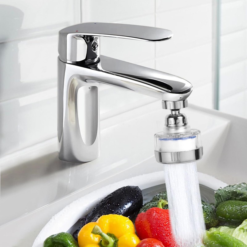Water Filter Tap 360° Rotating WRA-Certified Hard Water Solution, 6x