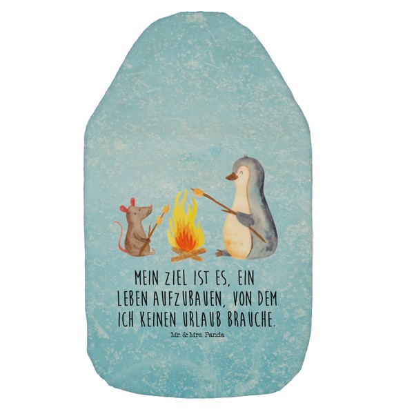 Mr. & Mrs. Panda Hot Water Bottle Penguin Campfire -