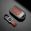 Metal Car Keycase Leather Remote Car Key Cover Case Bag