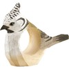 Wildlife Garden WG580 Napkin Ring Crested Tit - Hand Carved