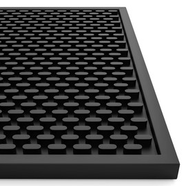 AXIESO Silicone Drip Mat - 1/2 Inch Thick, Heat-Resistant and Food Safe - Counter Top, Coffee Bar or Restaurant - Drying Mat for Glasses - 18x12 Inches