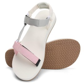 WateLves - Sandalias de senderismo para mujer, con soporte de arco, cómodas correas acuáticas, atléticas, para la playa, para viajes, caminar, senderismo, camping, Rosa (Dusty Pink), 26 cm