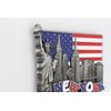 New York (USA) - 3D Metal Fridge Magnet for Kitchen