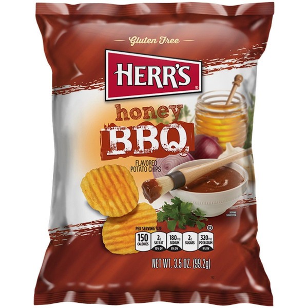 Herr's Honey BBQ Potato Chips 1 Oz. (Case of 42)