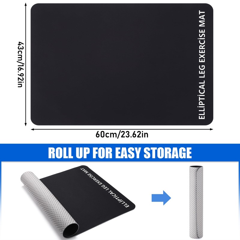 Non-Slip Workout Mat for Under Desk Elliptical, Exercise Mat for