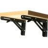 Anhoer Foldable Shelf Brackets Black Heavy Duty 14 Inch Stainless