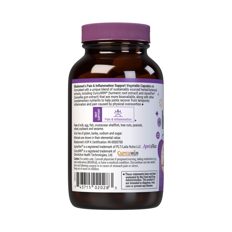 Bluebonnet Nutrition Pain & Inflammation Support, for Temporary Physical Overexertion*,