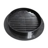 6" Black Round Plastic Louver Soffit Air Vent (1)