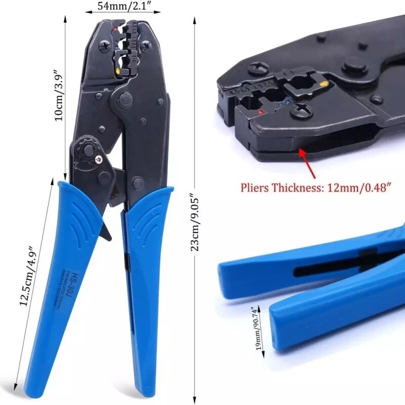 Unbranded Crimping Tool For Heat Shrink Connectors Ratcheting Wire Crimper