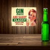 Shawprint GIN drinkers are sassy RETRO METAL TIN WALL PLAQUE