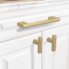 BUKOBYHE 10 Pack 6-1/4 Inch Brushed Brass Kitchen Cabinet Handles