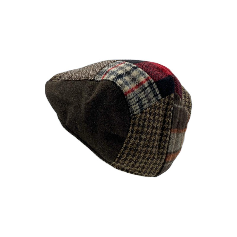 DAIDEM Multi Pattern Patchwork Wool Blend Gatsby Newsboy Ivy Hat